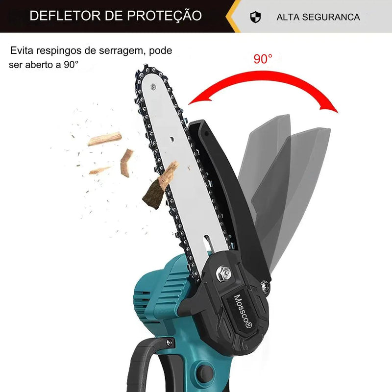 Serra Elétrica Sem Fio 6 Polegadas para Poda e Corte de Madeira, Compatível com Bateria Makita 18V