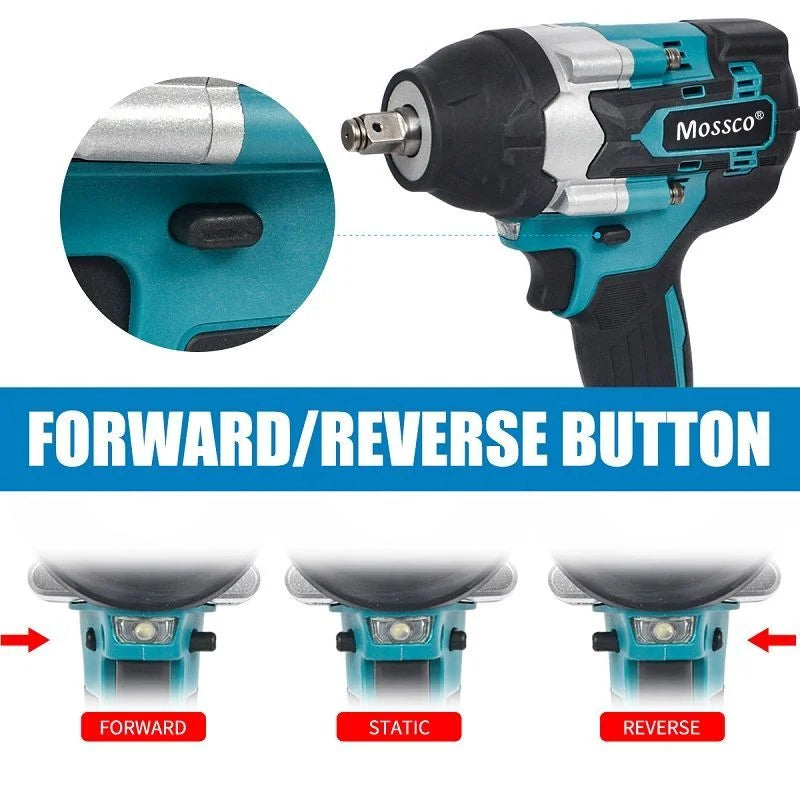 800N.M Torque Brushless Electric Impact Wrench with 588VF Battery 1/2" Cordless Wrench Power Tool For Makita 21V Battery